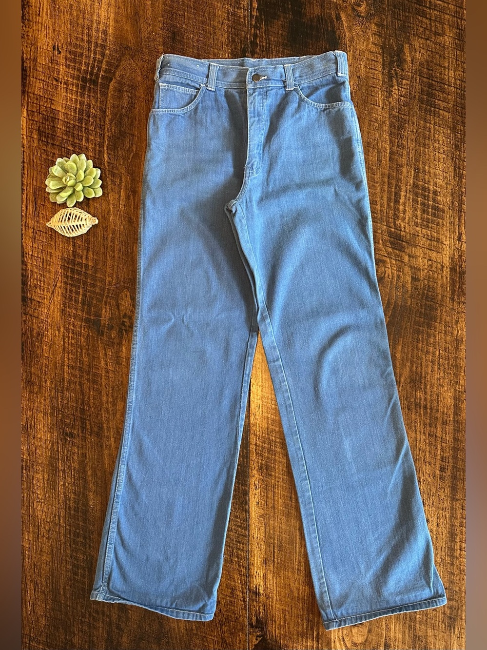 Jean Team | VTG High Rise Wide Leg Bootcut Jeans Soft Denim, 32 Men's/Unisex